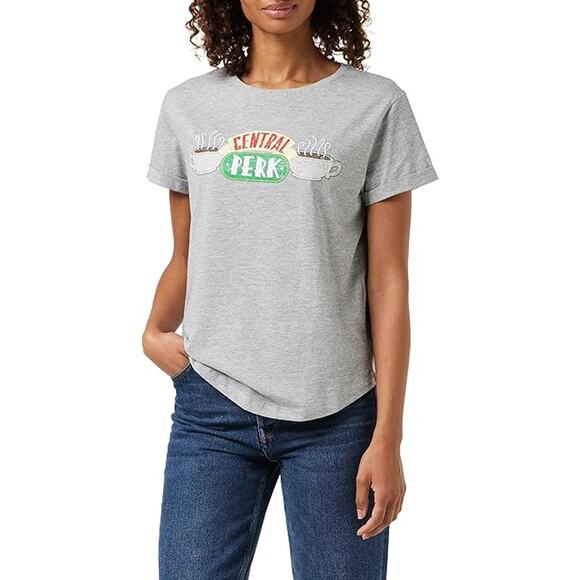 Central Perk F.R.I.E.N.D.S Womens XXL Gray T-shirt - Picture 2 of 5